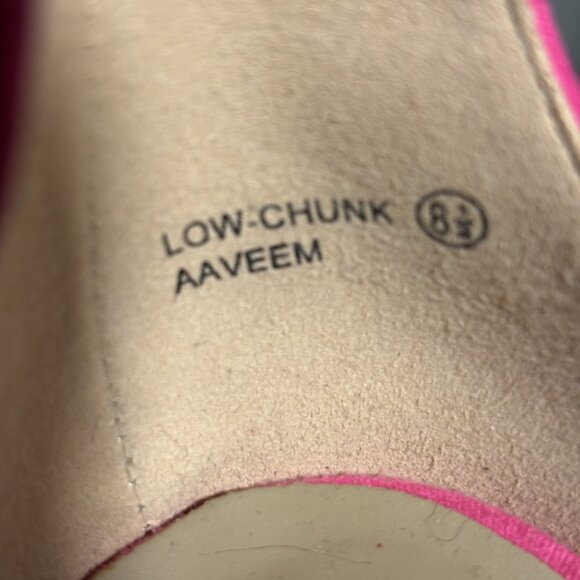 Dream Pairs Womens Pink Low-Chunk Heel Sandals With Ankle Strap Size 8.5 - Picture 5 of 5